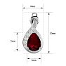 1 3/4 Carat Ruby and Diamond Pear Shape Stud Earrings In 14 Karat White Gold  Image-5