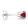 1/3 Carat Ruby Stud Earrings in Sterling Silver Image-3