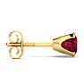 1/3 Carat Ruby Stud Earrings in 14 Karat Yellow Gold Over Sterling Silver Image-3