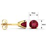 1/3 Carat Ruby Stud Earrings in 14 Karat Yellow Gold Over Sterling Silver Image-4