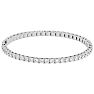 5 Carat Moissanite Tennis Bracelet In 14 Karat White Gold, 7 Inches Image-2