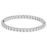 11 1/2 Carat Moissanite Tennis Bracelet In 14 Karat White Gold, 7 Inches Image-2