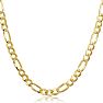 3.3mm Figaro Chain Necklace, 18 Inches, Yellow Gold Image-2