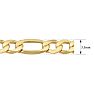3.3mm Figaro Chain Necklace, 18 Inches, Yellow Gold Image-3
