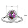 1-1/3 Carat Oval Shape Mystic Topaz Ring With Diamond Halo In 14 Karat White Gold Image-5