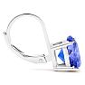 5 Carat Created Tanzanite Drop Earrings In Sterling Silver
 Image-3