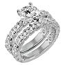 5 Carat Round Diamond Bridal Set In 14 Karat White Gold Image-2