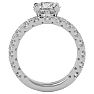 5 Carat Round Diamond Bridal Set In 14 Karat White Gold Image-4