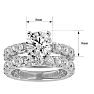 5 Carat Round Diamond Bridal Set In 14 Karat White Gold Image-6