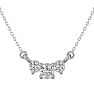 1/4 Carat Diamond Three Stone Necklace In 14 Karat White Gold, 18 Inches Image-1