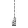1/4 Carat Diamond Three Stone Necklace In 14 Karat White Gold, 18 Inches Image-3