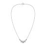 1/4 Carat Diamond Three Stone Necklace In 14 Karat White Gold, 18 Inches Image-4