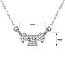 1/4 Carat Diamond Three Stone Necklace In 14 Karat White Gold, 18 Inches Image-5