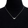 1/4 Carat Diamond Three Stone Necklace In 14 Karat White Gold, 18 Inches Image-6