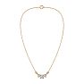 1/4 Carat Diamond Three Stone Necklace In 14 Karat Yellow Gold, 18 Inches Image-4