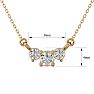1/4 Carat Diamond Three Stone Necklace In 14 Karat Yellow Gold, 18 Inches Image-5