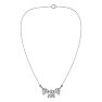 1 1/4 Carat Diamond Three Stone Necklace In 14 Karat White Gold, 18 Inches Image-4