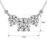 1 1/4 Carat Diamond Three Stone Necklace In 14 Karat White Gold, 18 Inches Image-5