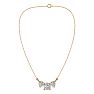 1 1/4 Carat Diamond Three Stone Necklace In 14 Karat Yellow Gold, 18 Inches Image-4