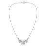 1 3/4 Carat Diamond Three Stone Necklace In 14 Karat White Gold, 18 Inches Image-4
