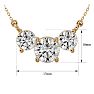 1 3/4 Carat Diamond Three Stone Necklace In 14 Karat Yellow Gold, 18 Inches Image-5