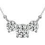1 3/4 Carat Diamond Three Stone Necklace In 14 Karat White Gold, 18 Inches Image-1