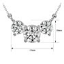 1 3/4 Carat Diamond Three Stone Necklace In 14 Karat White Gold, 18 Inches Image-5