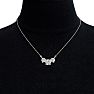 1 3/4 Carat Diamond Three Stone Necklace In 14 Karat White Gold, 18 Inches Image-6