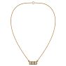 1/4 Carat Diamond Three Stone Necklace In 14 Karat Yellow Gold, 18 Inches Image-4