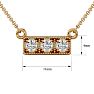 1/4 Carat Diamond Three Stone Necklace In 14 Karat Yellow Gold, 18 Inches Image-5