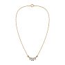 1/2 Carat Diamond Three Stone Necklace In 14 Karat Yellow Gold, 18 Inches Image-4