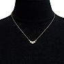 1/2 Carat Diamond Three Stone Necklace In 14 Karat Yellow Gold, 18 Inches Image-6