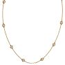 14 Karat Yellow Gold 1 1/2 Carat Diamonds By The Yard Necklace, 16-18 Inches Image-3