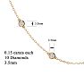 14 Karat Yellow Gold 1 1/2 Carat Diamonds By The Yard Necklace, 16-18 Inches Image-5