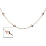 14 Karat Rose Gold 1 1/2 Carat Diamonds By The Yard Necklace, 16-18 Inches Image-1