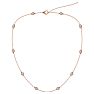 14 Karat Rose Gold 1 1/2 Carat Diamonds By The Yard Necklace, 16-18 Inches Image-2