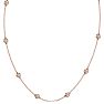 14 Karat Rose Gold 1 1/2 Carat Diamonds By The Yard Necklace, 16-18 Inches Image-3