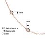 14 Karat Rose Gold 1 1/2 Carat Diamonds By The Yard Necklace, 16-18 Inches Image-5