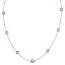 14 Karat White Gold 2 Carat Graduated Diamonds By The Yard Necklace, 16-18 Inches Image-3