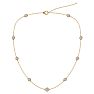 14 Karat Yellow Gold 2 Carat Graduated Diamonds By The Yard Necklace, 16-18 Inches Image-2