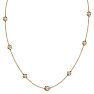 14 Karat Yellow Gold 2 Carat Graduated Diamonds By The Yard Necklace, 16-18 Inches Image-3