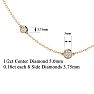 14 Karat Yellow Gold 2 Carat Graduated Diamonds By The Yard Necklace, 16-18 Inches Image-5