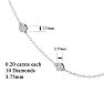 14 Karat White Gold 2 Carat Diamonds By The Yard Necklace, 16-18 Inches Image-5