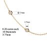 14 Karat Yellow Gold 2 Carat Diamonds By The Yard Necklace, 16-18 Inches Image-5