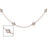 14 Karat Rose Gold 2 Carat Diamonds By The Yard Necklace, 16-18 Inches Image-1