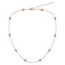 14 Karat Rose Gold 2 Carat Diamonds By The Yard Necklace, 16-18 Inches Image-2