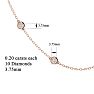 14 Karat Rose Gold 2 Carat Diamonds By The Yard Necklace, 16-18 Inches Image-5