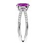 Pink Gemstones 1 3/4 Carat Oval Shape Pink Topaz and Diamond Ring In 14 Karat Yellow Gold Image-4