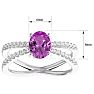 Pink Gemstones 1 3/4 Carat Oval Shape Pink Topaz and Diamond Ring In 14 Karat Yellow Gold Image-5