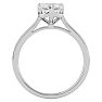 Moissanite Engagement Ring; 1 Carat Heart Shape Moissanite Solitaire Engagement Ring In 14 Karat White Gold Image-3